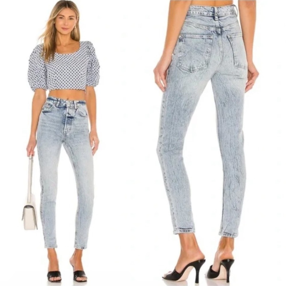 Free People x We The Free Zuri Mom Jean in Lived in Blue Size 26 preloved casual - Picture 8 of 8